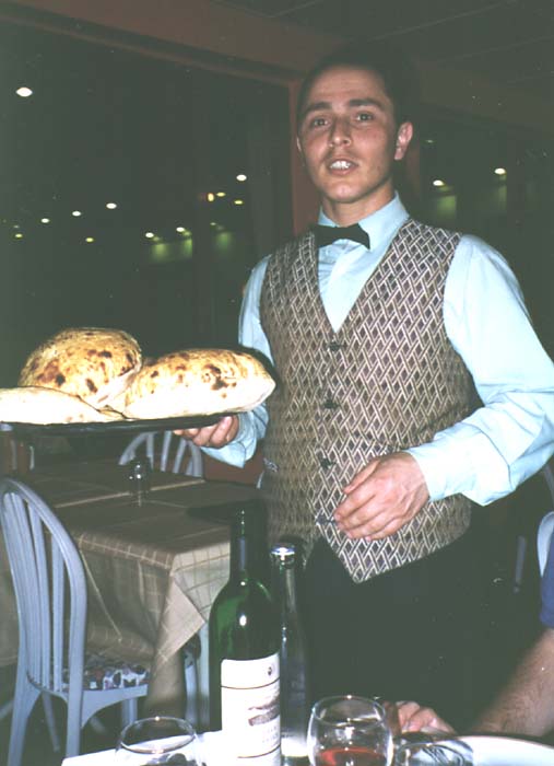Waiter with bread